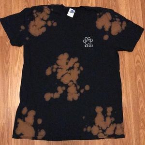 Black bleached Pawz short sleeve shirt